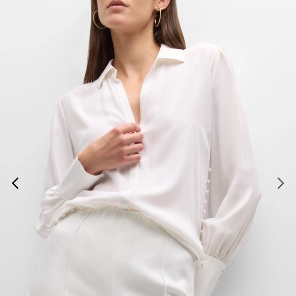 L’agence silk blouse with silk buttons on sides and sleeves - Picture 6 of 12